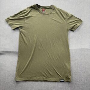 Origin Shirt Mens Large Green Core‎ Tee Made USA Cotton Polyester Crewneck Basic